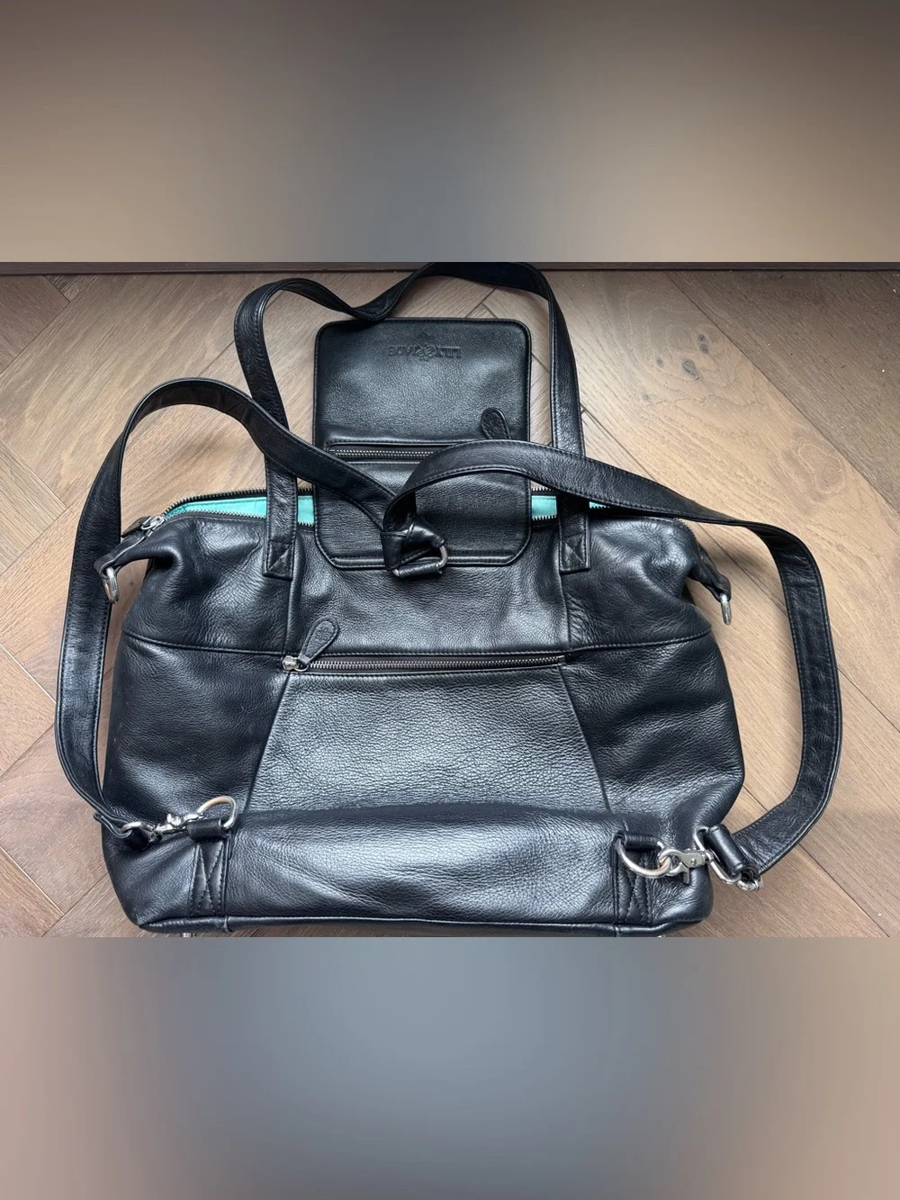 Lily Jade Black Leather Baby Bag – Discontinued Style!